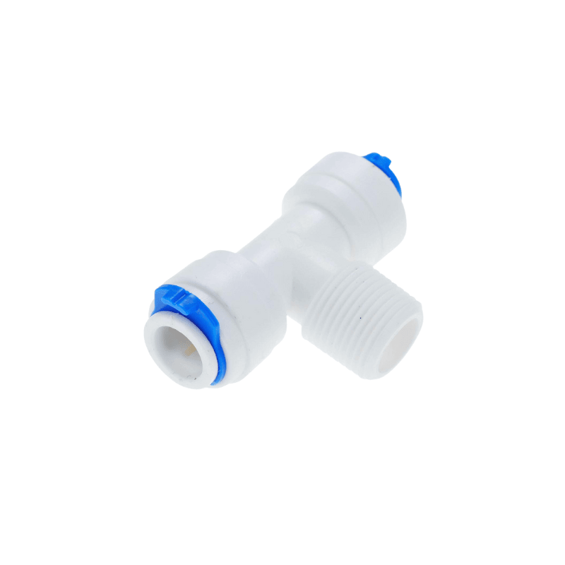 Quick Connect - Centre Thread Tee 3/8 Tube x 3/8 Male Thread - H2O Warehouse