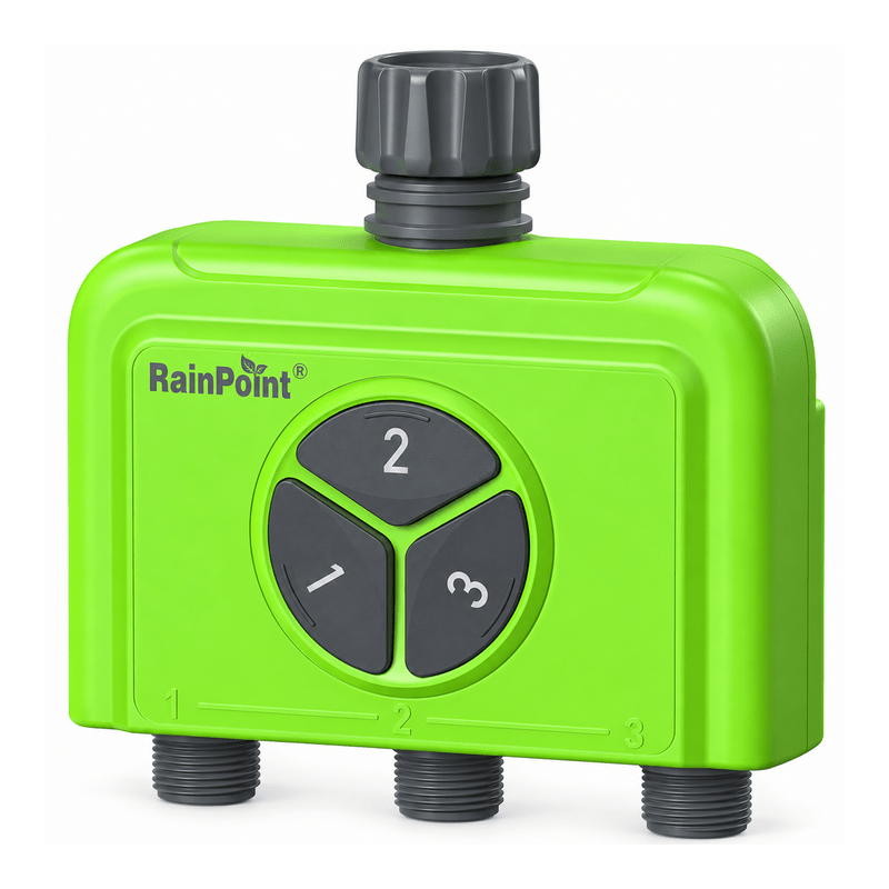 RainPoint Smart 3-Zone Irrigation Tap Timer - HTV345FRF - H2O Warehouse