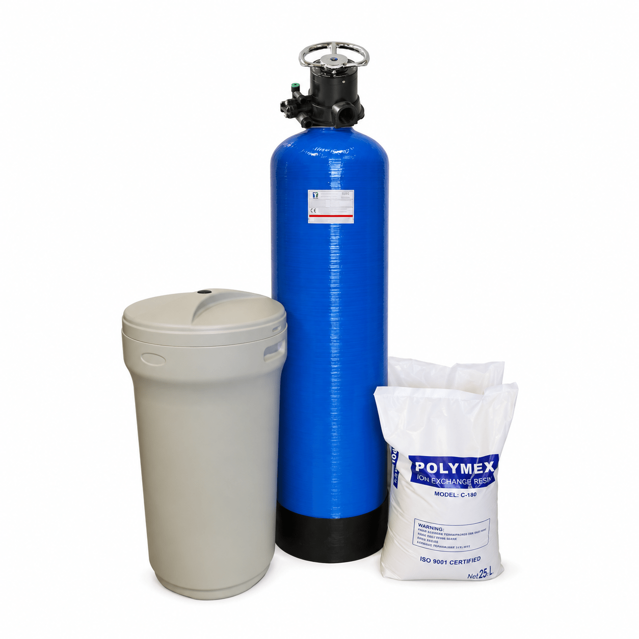Water Softener FRP Vessel 12×52 – Manual Runxin F64A1 Head, Resin, Brine Tank & Salt - H2O Warehouse