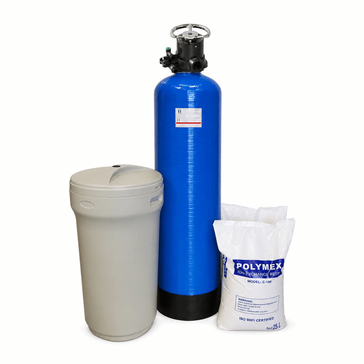 Water Softener FRP Vessel 12×52 – Manual Runxin F64A1 Head, Resin, Brine Tank & Salt - H2O Warehouse