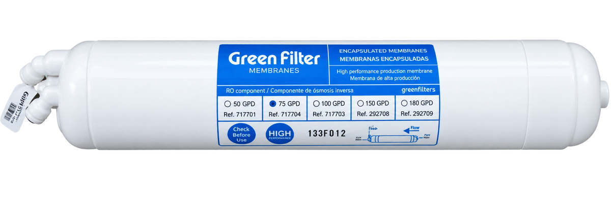 WCSA FT2-75 Green Filter 75 GPD encapsulated membrane for Puricom ZIP, supplier photograph